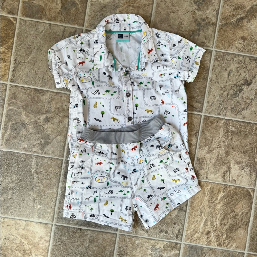 Matching Shirt and Shorts Set Cars And Trucks Baby Boy 9-12 months